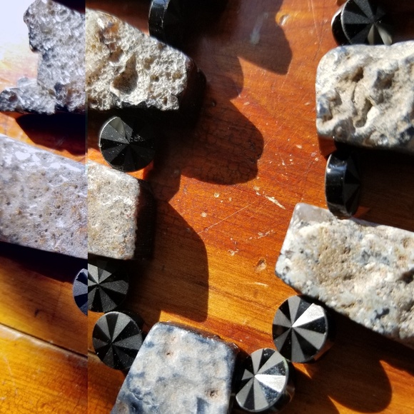 Reversable Handcrafted Agate and Onyx Statement necklace -Only 1 Made! - Picture 7 of 16